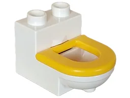 Duplo, Furniture Toilet with Yellow Seat (4911 / 4912)
