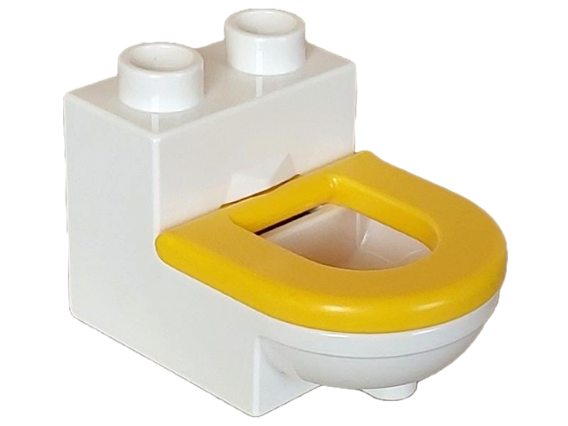 Lego Duplo, Furniture Toilet with Yellow Seat (4911 / 4912)