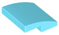 Brick Curved 2 x 2 x 2/3 / Medium Azure
