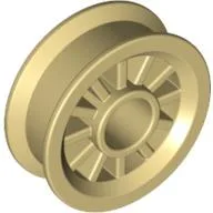 Wheel Spoked 2 x 2 with Pin Hole / Tan