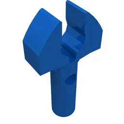 Bar 1L with Clip [Cut Edges and One Side Hole] [Gap in Clip] / Blue