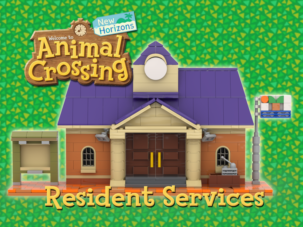 Lego Animal Crossing Resident Services Facade