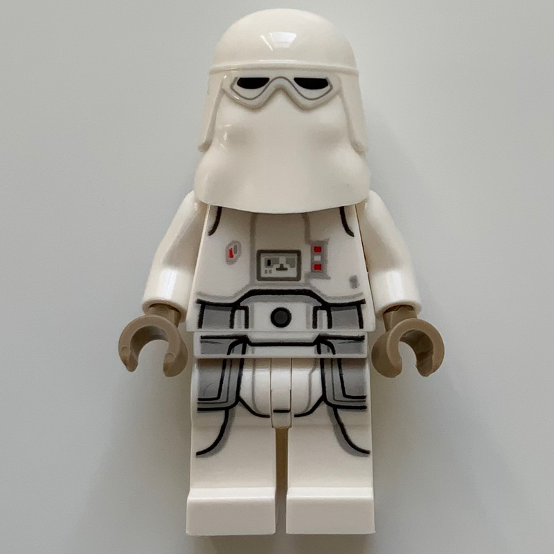 Lego Snowtrooper, White Hips, Printed Legs, Dark Tan Hands (3626cpr1709 Head)