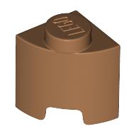 Lego Brick Round, Quarter 1 x 1 / Medium Nougat