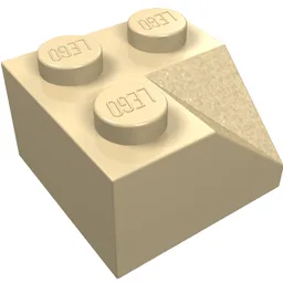 Brick Sloped 45° 2 x 2 Double Concave / Tan