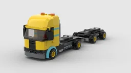 Truck with trailer for container