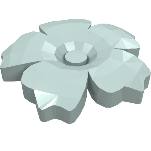 Lego Headwear Accessory Flower with Serrated Petals and Pin / Light Aqua