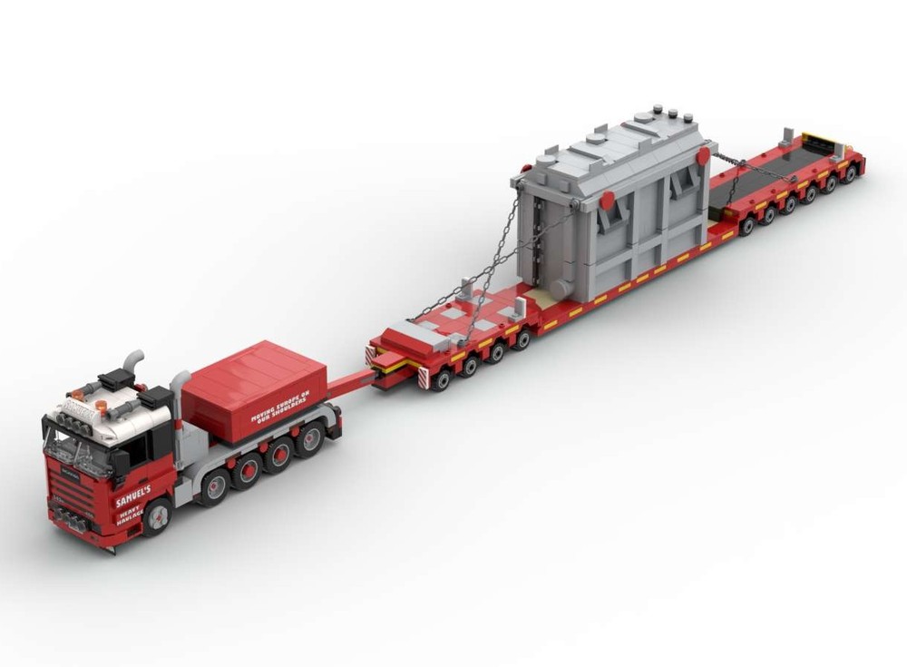 Lego Scania 143M + Low Loader Trailer Pack