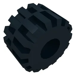 Wheel Flat with Axle hole / Black