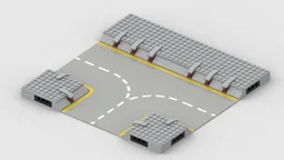 Modular 32x32 T Intersection Road