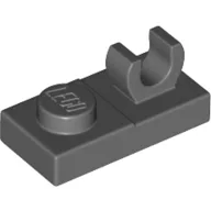 Plate Special 1 x 2, Top Clip [Open O] / Dark Bluish Gray