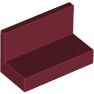 Panel 1 x 2 x 1 [Square Corners] / Dark Red