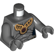 Lego Torso Armor, Large Gold Collar Print (Geonosian Zombie), Dark Bluish Gray Arms, Dark Bluish Gray Hands / Dark Bluish Gray