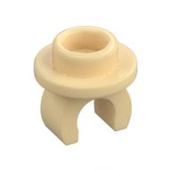 Lego Plate Special Round 1 x 1 with Hollow Stud and Underside Clip / Tan