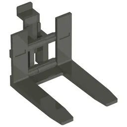 Forklift Forks Wide Reinforced [without Rubber Belt Holder] / Dark Gray