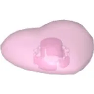 Clikits Icon, Heart 2 x 2 Large with Pin / Trans-Pink