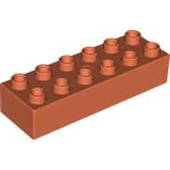 Lego Duplo Brick 2 x 6 / Bright Reddish Orange
