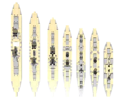 1:560 Scale IJN dreadnoughts(as built)
