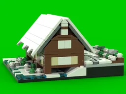 Japanese micro scale Shirakawago Gassho house