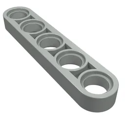 Technic Beam 1 x 5 Thin / Light Gray