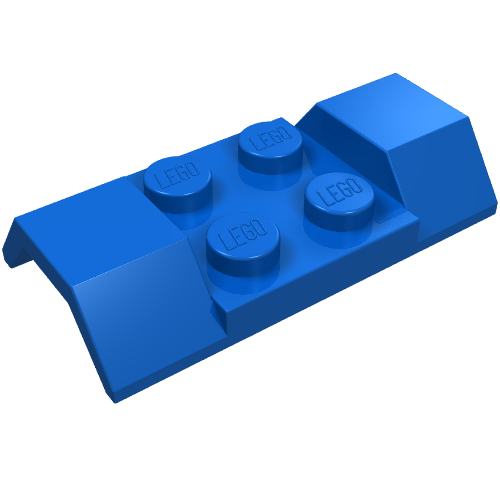 Lego Wheel Arch, Mudguard 2 x 4 [Smooth] / Blue