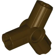 Technic Axle and Pin Connector Angled Triple [120° Offset] / Dark Brown