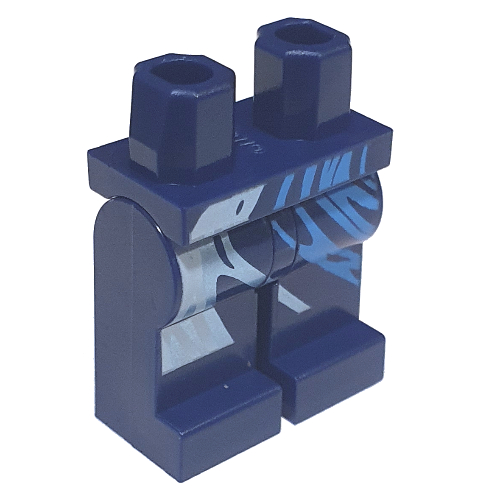 Lego Hips and Dark Blue Legs with Dark Azure, Medium Azure and Light Aqua Waves print / Dark Blue