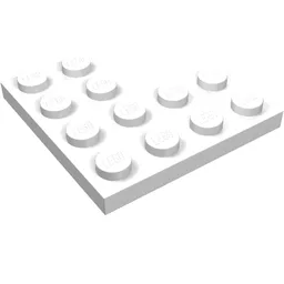 Plate 4 x 4 Corner / White