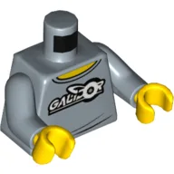 Torso Sweater with 'Galidor' Logo Print, Sand Blue Arms, Yellow Hands / Sand Blue