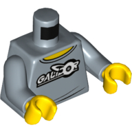 Lego Torso Sweater with 'Galidor' Logo Print, Sand Blue Arms, Yellow Hands / Sand Blue