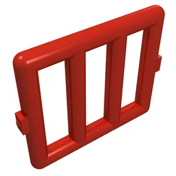 Bar 1 x 4 x 3 Window [Side Tabs] / Red
