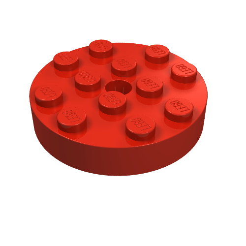 Lego Turntable 4 x 4 Top / Red
