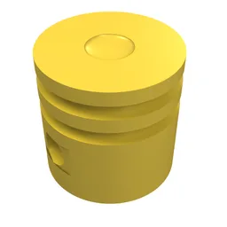 Technic Engine Piston Round / Yellow