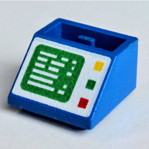 Lego Brick Sloped Inverted 45° 2 x 2 with Computer Screen and Left Side Buttons Print