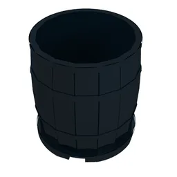 Barrel 4 x 4 x 3.5 / Black