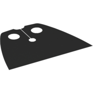 Lego Neckwear Cape, Standard, Very Short [Traditional Starched Fabric] / Black