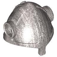 Lego Helmet Viking with Side Horn Holes / Metallic Silver