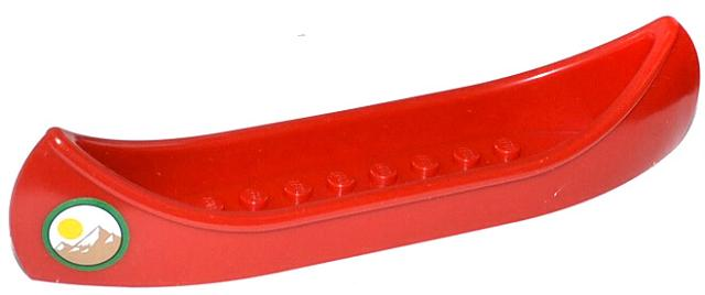 Lego Boat, Canoe with Sun and Mountains in Circle Pattern on Both Sides (Stickers) - Set 60057