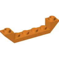 Brick Sloped Inverted 45° 6 x 1 Double with 1 x 4 Recessed / Orange