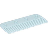 Lego Clikits Hair Comb with 4 Holes / Trans-Very Lt Blue