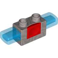 Lego Duplo Siren with Light & Sound, 1 x 2 Base with Red Button / Pearl Light Gray