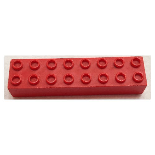 Lego Minitalia Brick 2 x 8 with Bottom Tubes / Blue