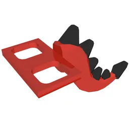 Minifig Hipwear Tail Dragon with Black Scales and Spikes Pattern / Red