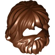 Hair with Beard and Mouth Hole / Reddish Brown