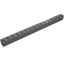 Brick 1 x 16 / Dark Bluish Gray