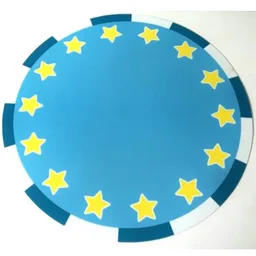 Duplo Playmat, Circus Ring with Yellow Stars Print / Blue