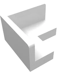 Panel 2 x 2 x 1 Corner / White