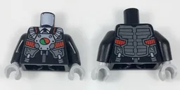 Torso Business Suit and Tie with Breathing Apparatus and Octan Logo Pattern / Black Arms / Light Bluish Gray Hands
