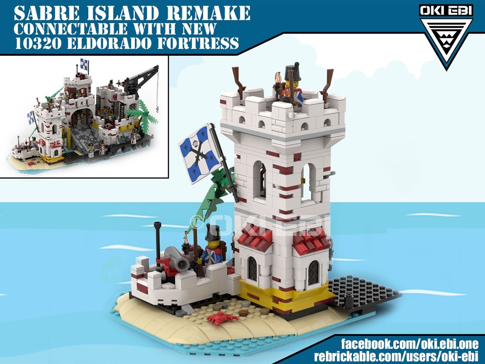 Lego Sabre Island Remake - Connectable with new 10320 Eldorado Fortress