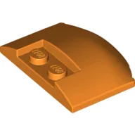 Brick Round 3 x 4 x 2/3 Triple Curved with 2 Sunk Studs / Orange